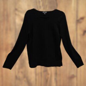 Kirkland Signature Black Crew Neck Long Sleeve Knit Sweater - XXL